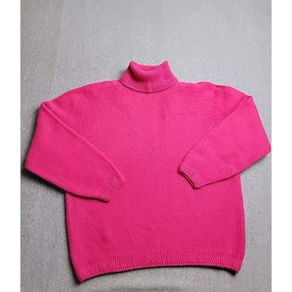 Vtg Claus Pullover Sweater Womens S Pink‎ Angora Lambswool Soft Fuzzy Barbie 80s
